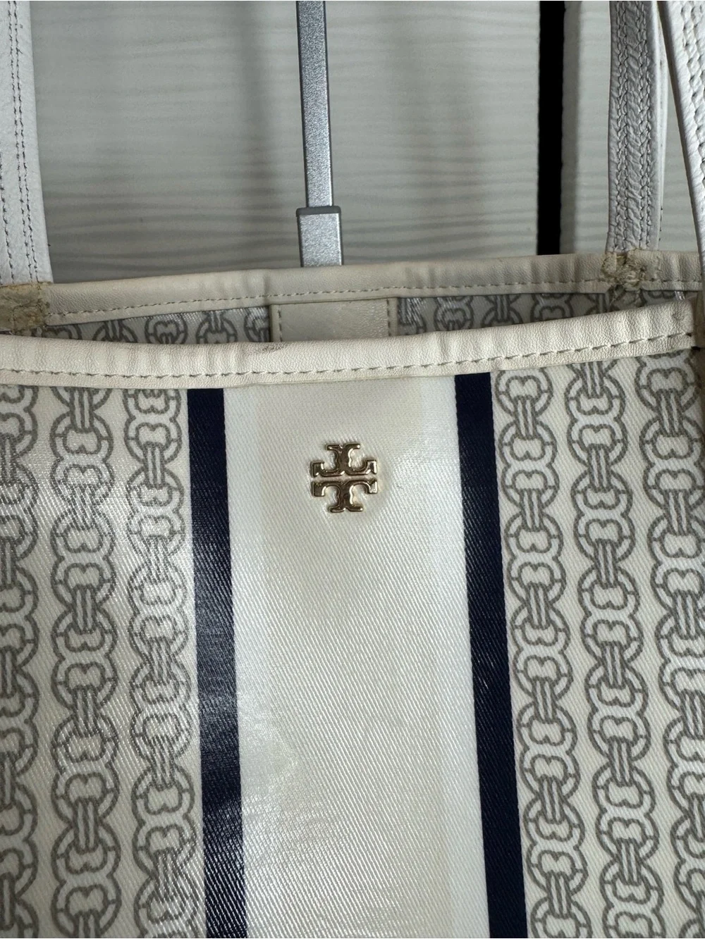 Tory Burch Gemini Link Coated Canvas Tote Bag